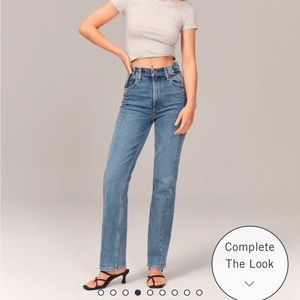Abercrombie & Fitch Women's Straight Leg Blue Jeans